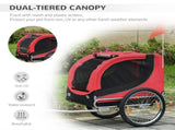 Steel Dog Bike Trailer Pet Cart Carrier for Bicycle Kit Water Resistant with Hitch Coupler Travel T3398P548130