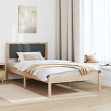 Bed Frame with Upholstered Headboard Dark Grey 100 x 200 cm 878280