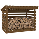 ZNTS Firewood Rack Honey Brown 108x73x79 cm Solid Wood Pine 822230