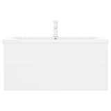 Sink Cabinet with Built-in Basin White Engineered Wood 3071657