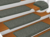 Stair Mats 15 pcs 65x21x4 cm Dark Green Rectangular Edge 326193