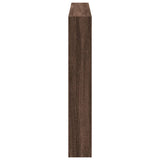 Headboard Cabinet with LED Brown Oak 160x17x102 cm 839209