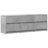 TV Cabinet with LED Concrete Grey 140x34x50 cm Engineered Wood 3307922
