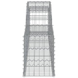 Arched Gabion Baskets 4 pcs 300x30x40/60 cm Galvanised Iron 3146469
