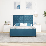 ZNTS Bed Frame Dark Blue 140x190 cm Velvet 3344877