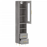 Highboard Grey Sonoma 34.5x34x180 cm Engineered Wood 3199295