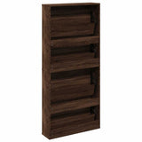Shoe Cabinet with Mirror 4-Layer Brown Oak 63x17x134 cm 3228279