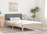 Bed Frame with Upholstered Headboard Light Grey 90 x 190 cm 878084