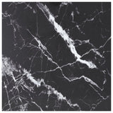 Table Top Black 80x80 cm 6 mm Tempered Glass with Marble Design 322273