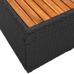 Garden Sofa Black 184 x 62 x 85cm Poly Rattan 42006817