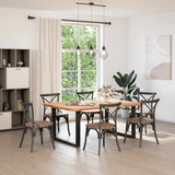 Dining Table Legs U-Shaped 2 pcs Black 100x cm Steel 4013196