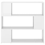 Book Cabinet Room Divider High Gloss White 100x24x94 cm 809185
