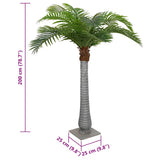 Artificial Palm Tree 15 Leaves 200 cm Green 4103577