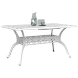 Garden Table White 150x90x72 cm Cast Aluminium 4002805