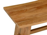 Bathroom Stool Brown 50 x 29.5 x 50.5 cm Solid Teak Wood 42015925