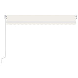 Manual Retractable Awning with LED 450x300 cm Cream 3068922