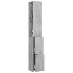 Bathroom Cabinet Concrete Grey 25x26.5x170 cm Engineered Wood 808435
