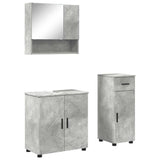 Bathroom Furniture Set with Drawer 3 pcs Concrete Grey 3392956