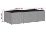 Garden Storage Box Poly Rattan 180x90x70 cm Black 46477