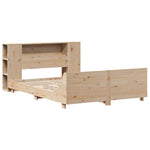 ZNTS Bed Frame without Mattress 120x200 cm Solid Wood Pine 3323653