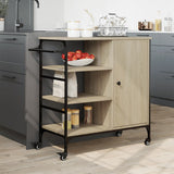 Kitchen Trolley Sonoma Oak 87.5x38.5x84.5 cm Engineered Wood 842387