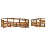 Outdoor Sofa Set 7 pcs Natural Solid Acacia Wood 3384055