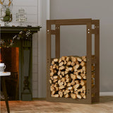 Firewood Rack Honey Brown 60x25x100 cm Solid Wood Pine 822415