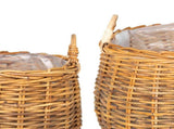 Planter Basket GENDT 2 pcs Natural Brown Kubu Rattan 42020954