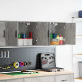 ZNTS Garage Wall Cabinets 2 pcs Concrete Grey Engineered Wood 860650