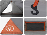 Backpacking Tent Grey and Orange 4-Person 42018561