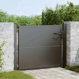 Garden Gate with Lock Black 110 x 105 cm Powder-Coated Steel 42015909