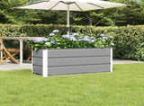 Planter Light Grey 100 x 40 x 45 cm Steel 42018132