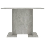 Dining Table Concrete Grey 110x60x75 cm Engineered Wood 800247