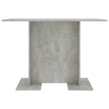 Dining Table Concrete Grey 110x60x75 cm Engineered Wood 800247