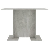 ZNTS Dining Table Concrete Grey 110x60x75 cm Engineered Wood 800247