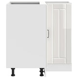 Kitchen Corner Base Cabinet Lucca High Gloss White Engineered Wood 853749