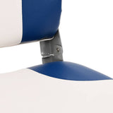 Foldable Boat Seat 1 Set Blue and White 41x36x48 cm 3284284