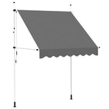 Window Awning Anthracite Polyester with PU coating and steel frame 143688