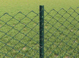 Chainlink Fence with Post 10 x 0.6 m PVC-Coated Steel Green 3336230