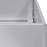 Planter 100x100x80 cm Galvanised Steel 860827