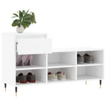 ZNTS Shoe Cabinet White 102x36x60 cm Engineered Wood 831356