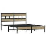 Bed Frame without Mattress Sonoma Oak 137x190 cm Engineered Wood 4017253