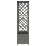 Raised Bed with Trellis and Roof Light Grey 203 x 40 x 136 cm 42032592