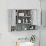 Mirror Cabinet Grey Sonoma 80 x 17 x 55 cm Engineered Wood 883360