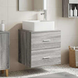 Wall-Mounted Sink Vanity Grey Sonoma 53 x 34.5 x 63 cm 890291