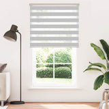Zebra Blind Light Grey 120x200 cm Fabric Width 115.9 cm Polyester 4014473