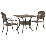 Garden Table Set 3 pcs Bronze Cast Aluminium 3334724