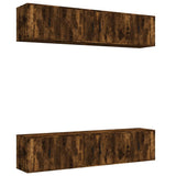 6 Piece TV Cabinet Set Smoked Oak Engineered Wood 3188659