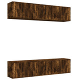 6 Piece TV Cabinet Set Smoked Oak Engineered Wood 3188659