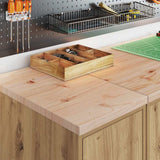 Garage Storage Cabinet Artisan Oak 30x51x85 cm Solid Wood Pine 860561